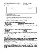 Đề kiểm tra 15p Giáo dục công dân lớp 9 - Trường THCS Bình Phong Thạnh